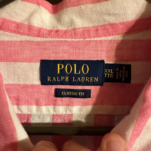 Ralph Lauren Pink Stripe Button Up - Picture 2 of 2